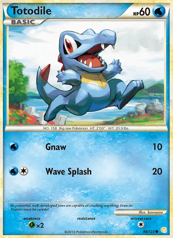 Totodile - HeartGold SoulSilver Pokemon Card