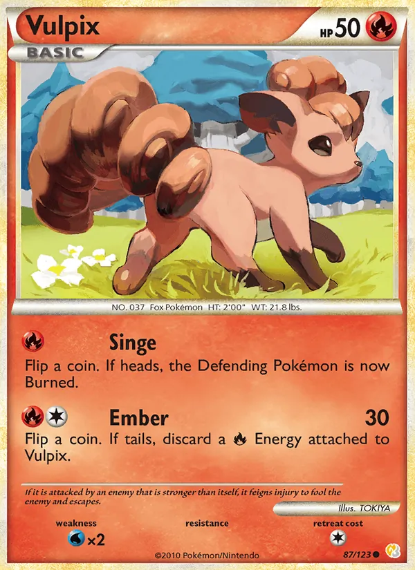 Vulpix - HeartGold SoulSilver Pokemon Card