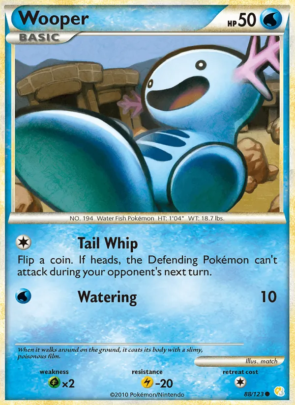 Wooper - HeartGold SoulSilver Pokemon Card