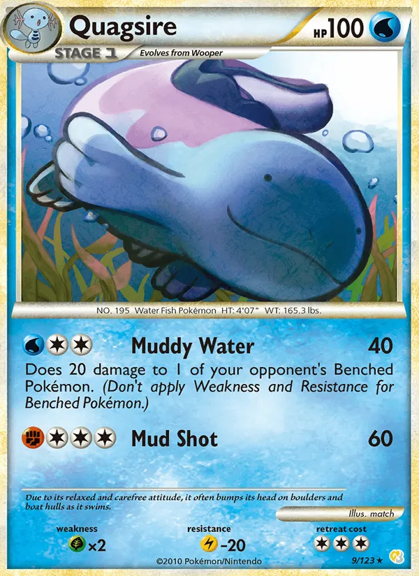 Quagsire - HeartGold SoulSilver Pokemon Card