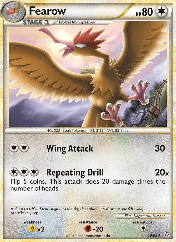 Fearow - Unleashed Pokemon Card