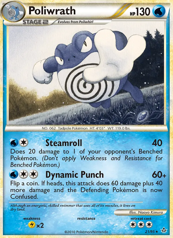 Poliwrath - Unleashed Pokemon Card