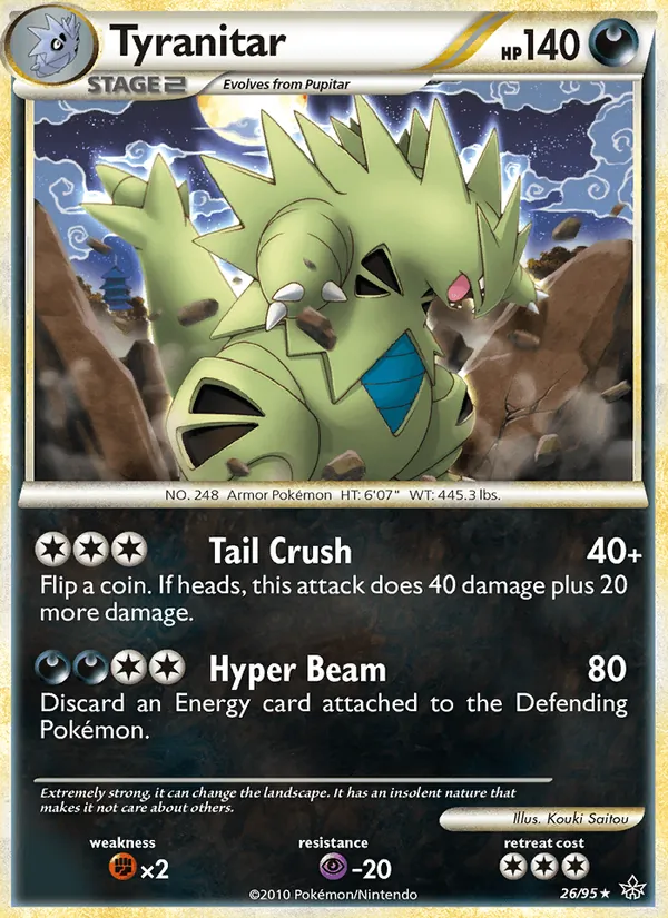 Tyranitar - Unleashed Pokemon Card