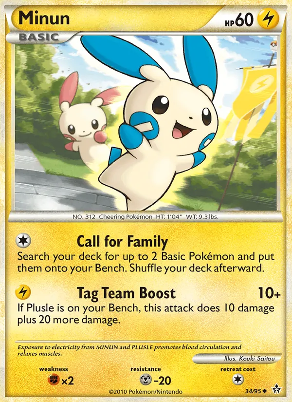 Minun - Unleashed Pokemon Card