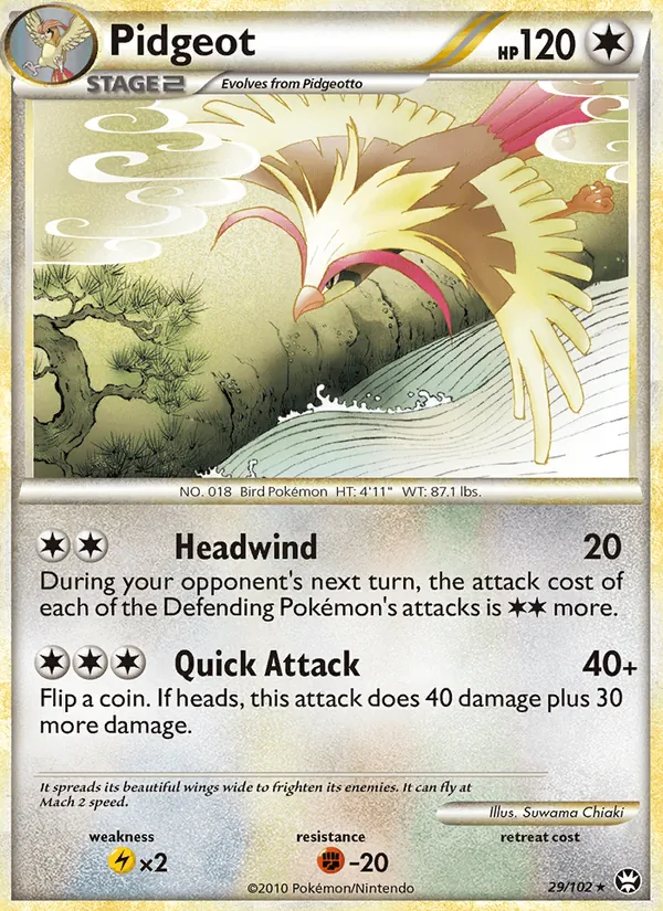 Pidgeot - Triumphant Pokemon Card