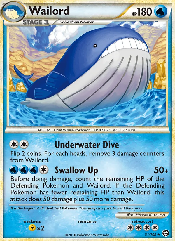 Wailord - Triumphant Pokemon Card