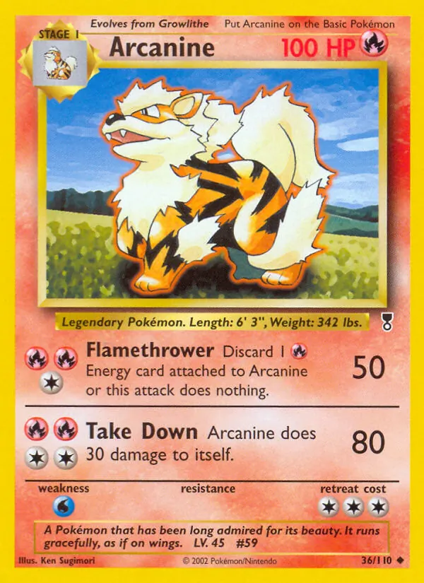 Arcanine - Legendary Collection Pokemon Card