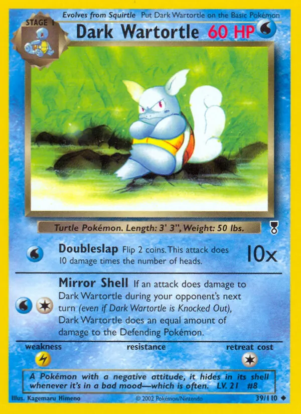Dark Wartortle - Legendary Collection Pokemon Card