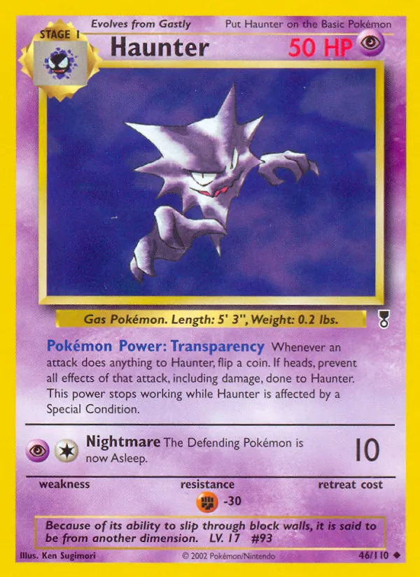 Haunter - Legendary Collection Pokemon Card