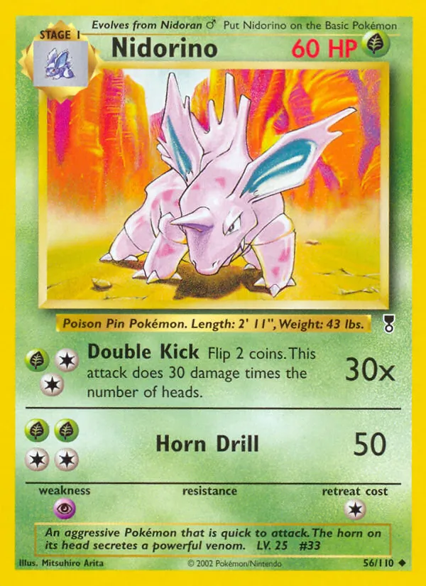 Nidorino - Legendary Collection Pokemon Card