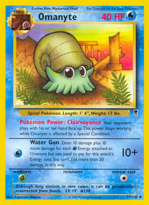 Omanyte - Legendary Collection Pokemon Card