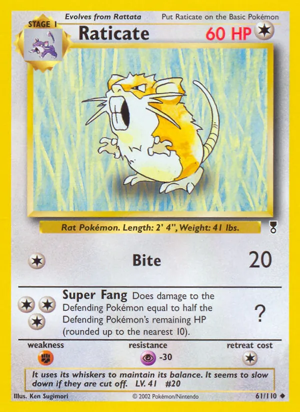 Raticate - Legendary Collection Pokemon Card