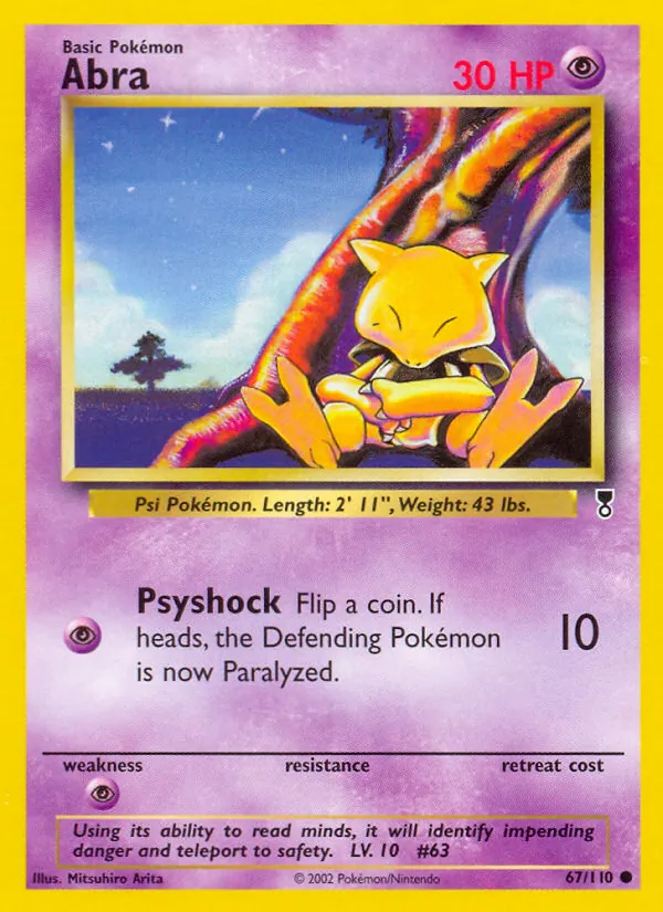 Abra - Legendary Collection Pokemon Card
