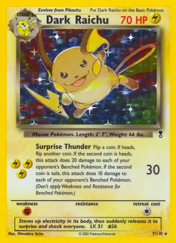 Dark Raichu - Legendary Collection Pokemon Card
