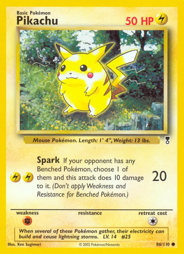 Pikachu - Legendary Collection Pokemon Card