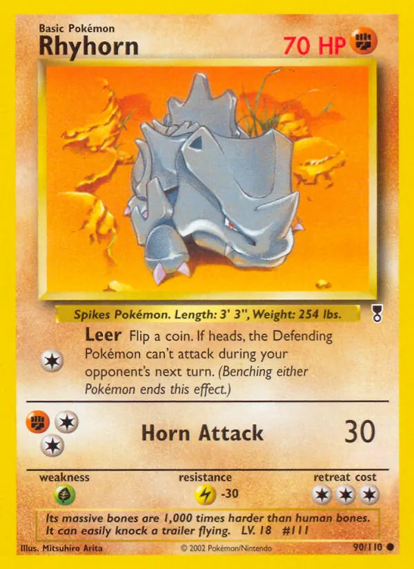 Rhyhorn - Legendary Collection Pokemon Card