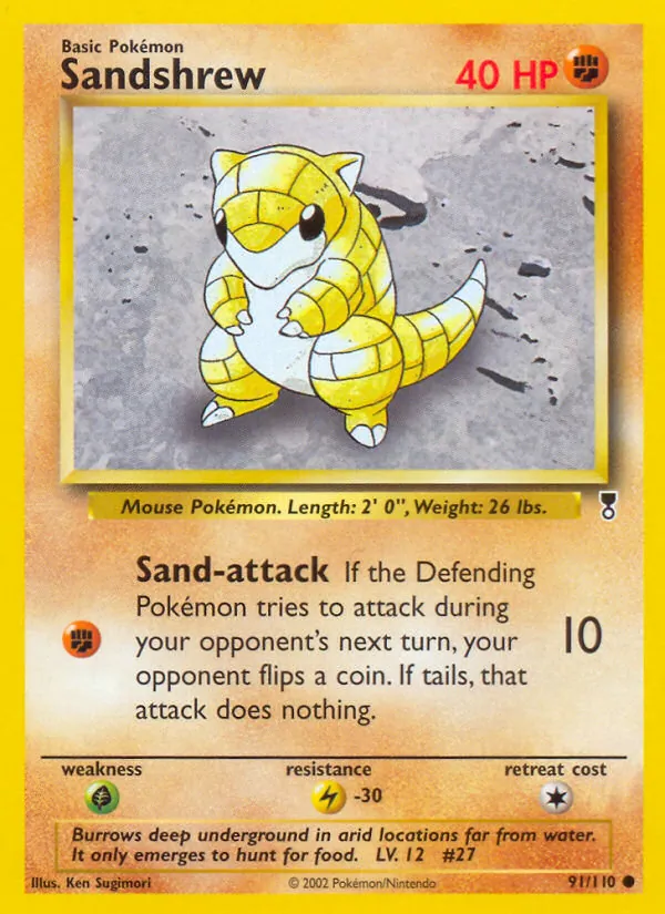 Sandshrew - Legendary Collection Pokemon Card