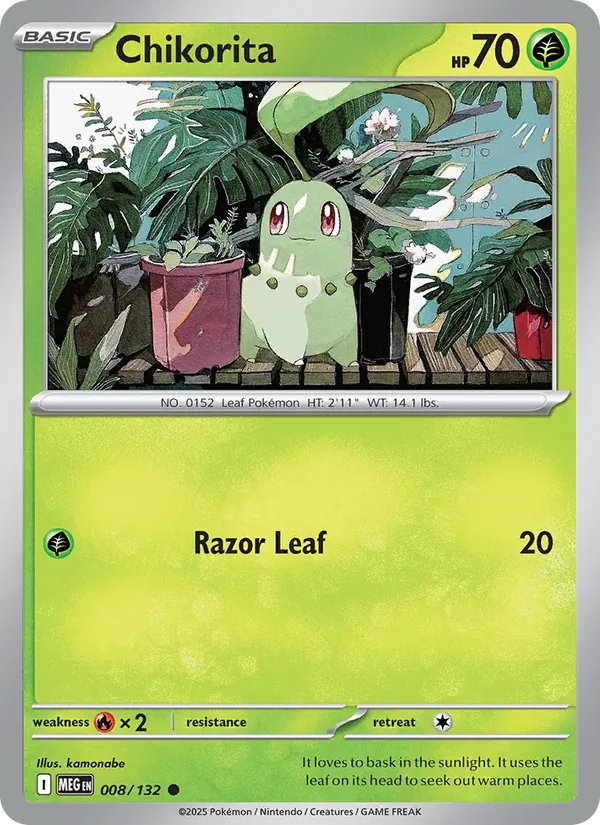 Chikorita - Mega Evolution Pokemon Card