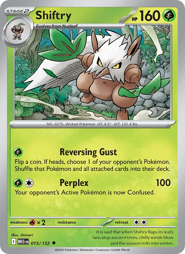 Shiftry - Mega Evolution Pokemon Card