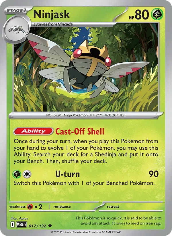 Ninjask - Mega Evolution Pokemon Card