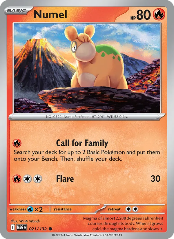 Numel - Mega Evolution Pokemon Card
