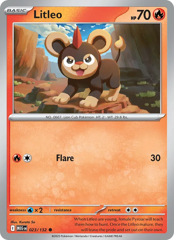 Litleo - Mega Evolution Pokemon Card