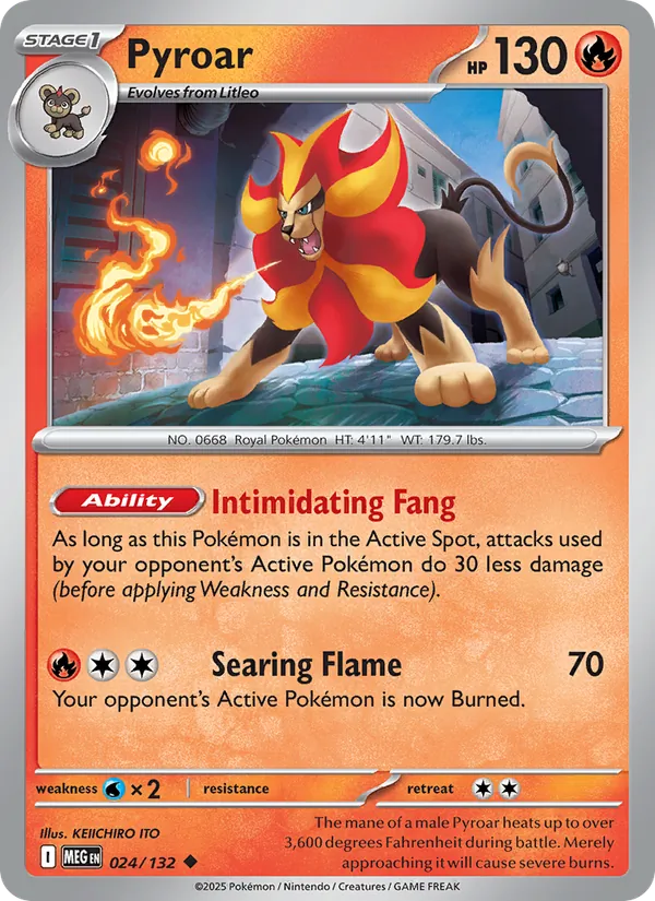 Pyroar - Mega Evolution Pokemon Card