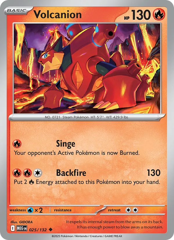 Volcanion - Mega Evolution Pokemon Card