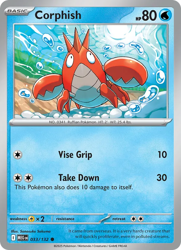 Corphish - Mega Evolution Pokemon Card