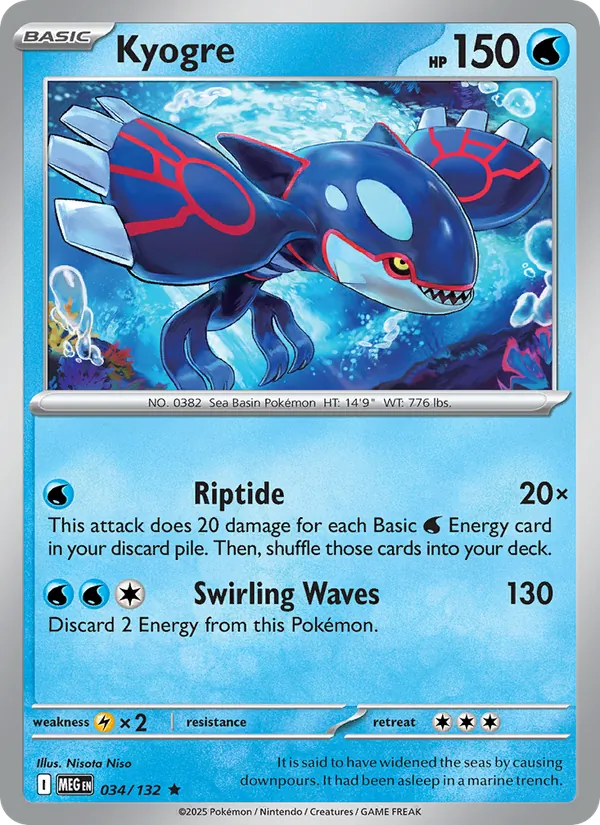 Kyogre - Mega Evolution Pokemon Card