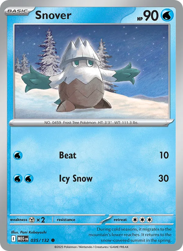 Snover - Mega Evolution Pokemon Card