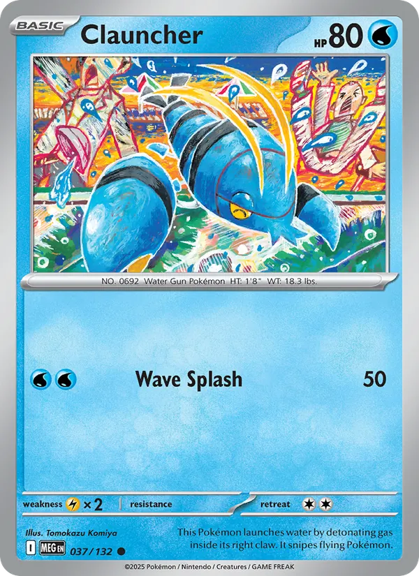 Clauncher - Mega Evolution Pokemon Card