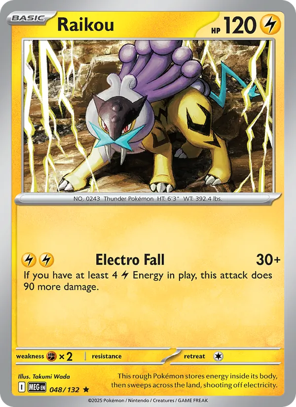 Raikou - Mega Evolution Pokemon Card