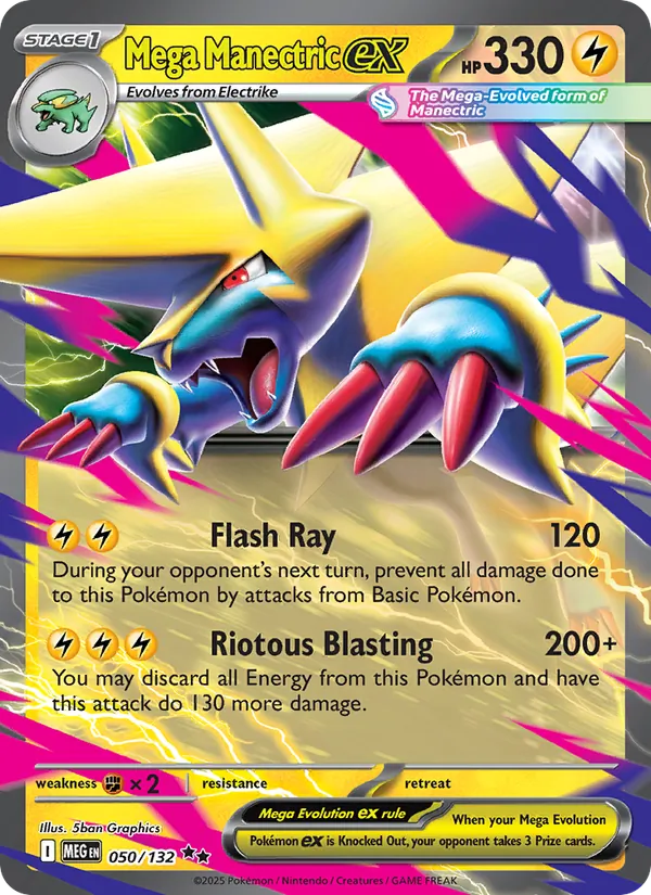Mega Manectric ex - Mega Evolution Pokemon Card