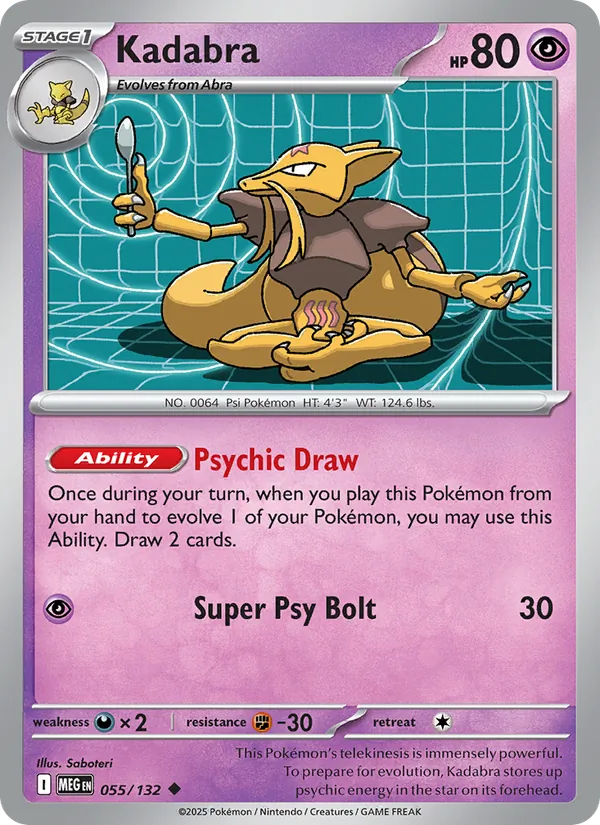 Kadabra - Mega Evolution Pokemon Card