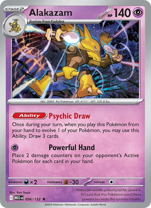 Alakazam - Mega Evolution Pokemon Card