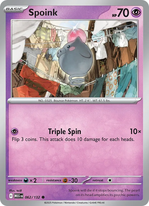 Spoink - Mega Evolution Pokemon Card