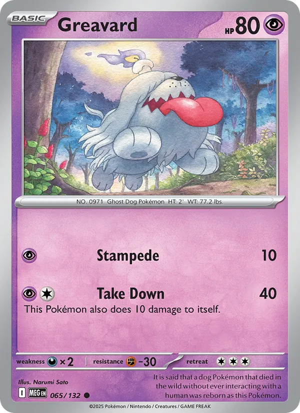 Greavard - Mega Evolution Pokemon Card