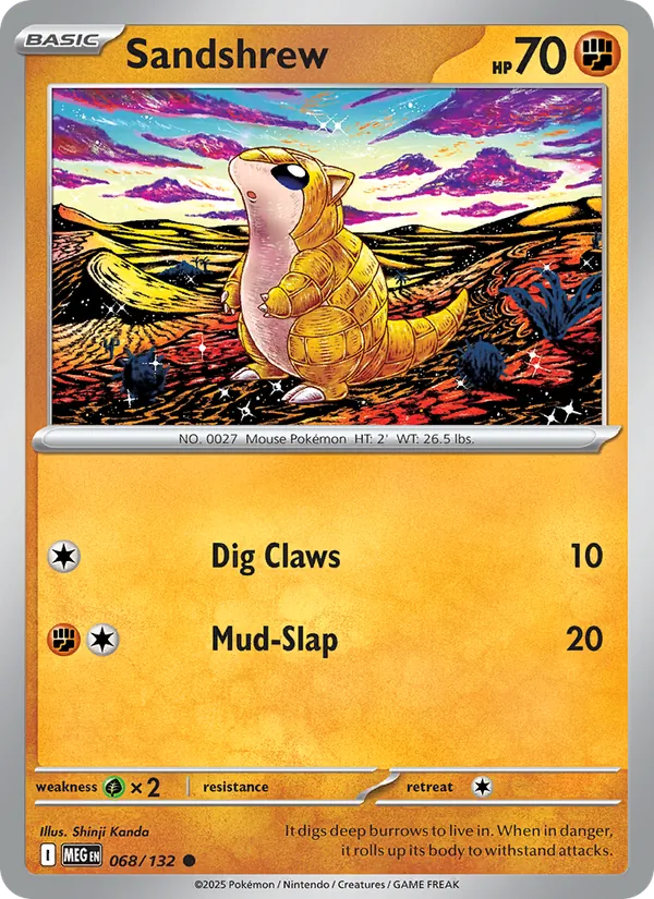 Sandshrew - Mega Evolution Pokemon Card