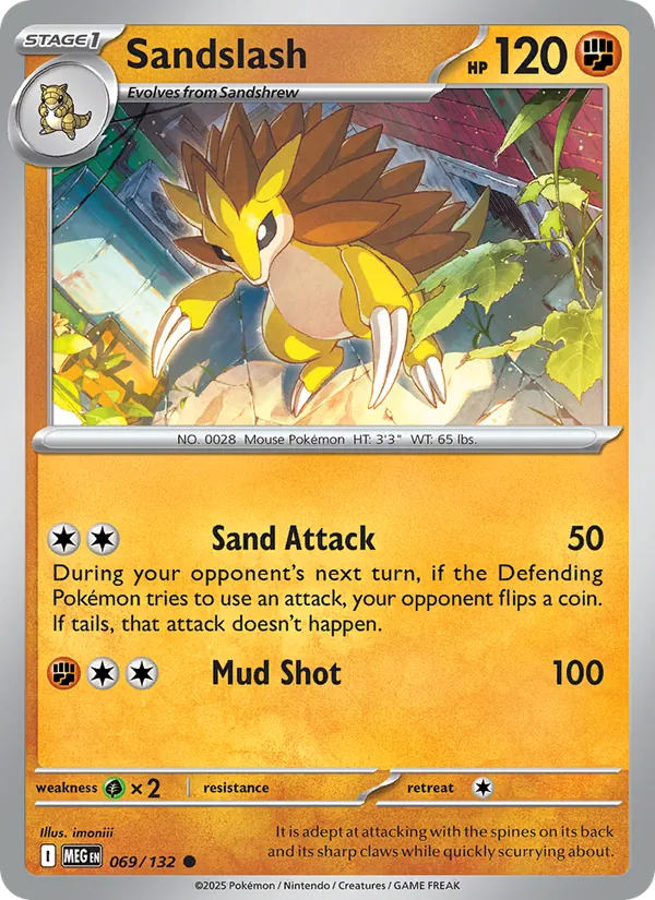 Sandslash - Mega Evolution Pokemon Card