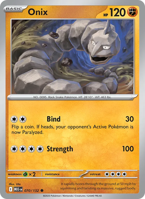 Onix - Mega Evolution Pokemon Card