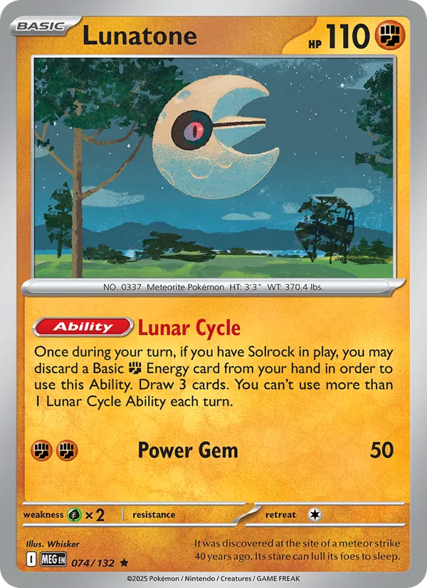 Lunatone - Mega Evolution Pokemon Card