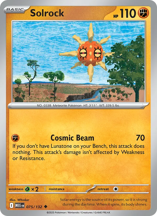 Solrock - Mega Evolution Pokemon Card