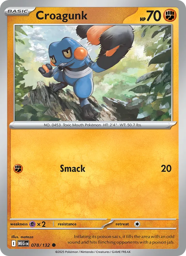 Croagunk - Mega Evolution Pokemon Card