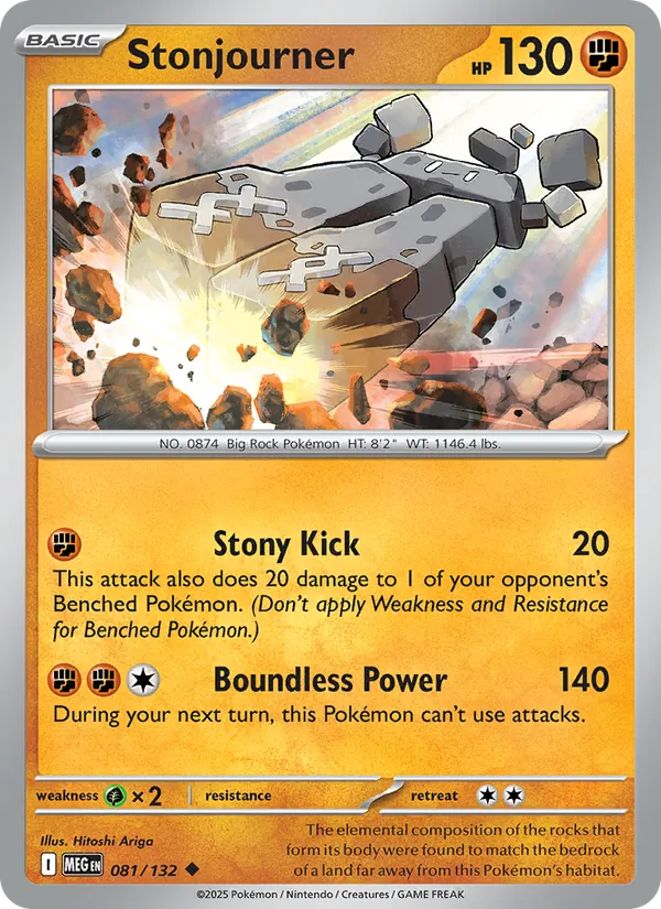 Stonjourner - Mega Evolution Pokemon Card