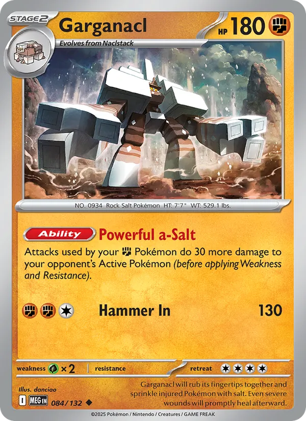 Garganacl - Mega Evolution Pokemon Card