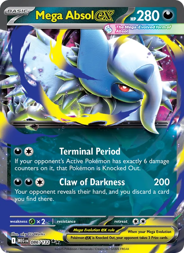 Mega Absol ex - Mega Evolution Pokemon Card
