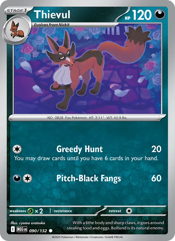 Thievul - Mega Evolution Pokemon Card
