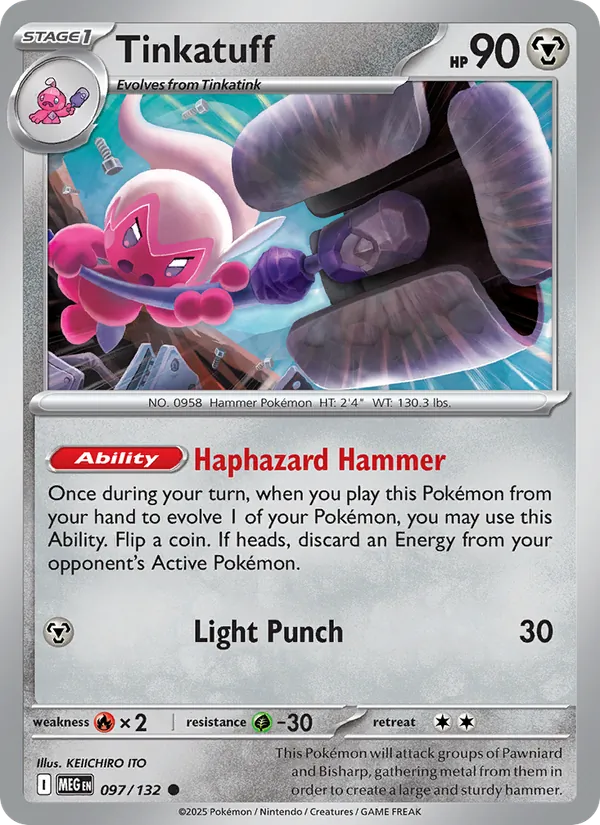 Tinkatuff - Mega Evolution Pokemon Card