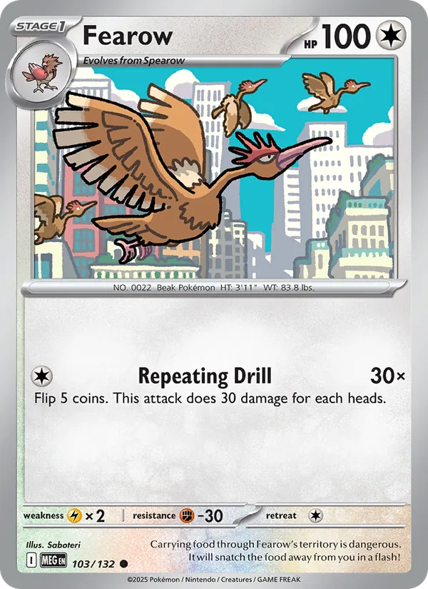 Fearow - Mega Evolution Pokemon Card